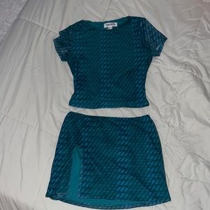 that’s so fetch cropped top and mini skirt